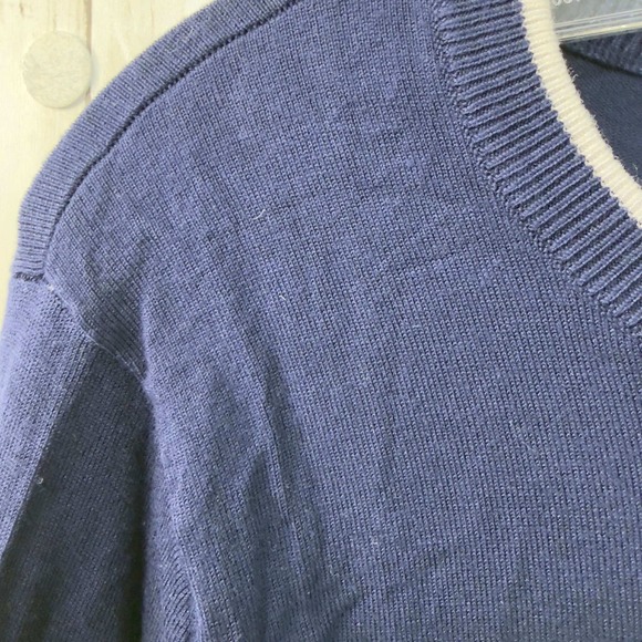 New York and Company Women's Navy Layered Stripe Cuff Sweater Top Size L - Picture 3 of 6